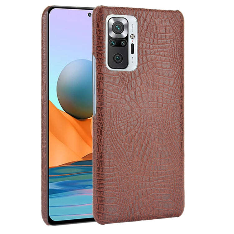 Shockproof Crocodile Texture PC + PU Case, For Xiaomi Redmi Note 10 Pro (India version) / Note 10...