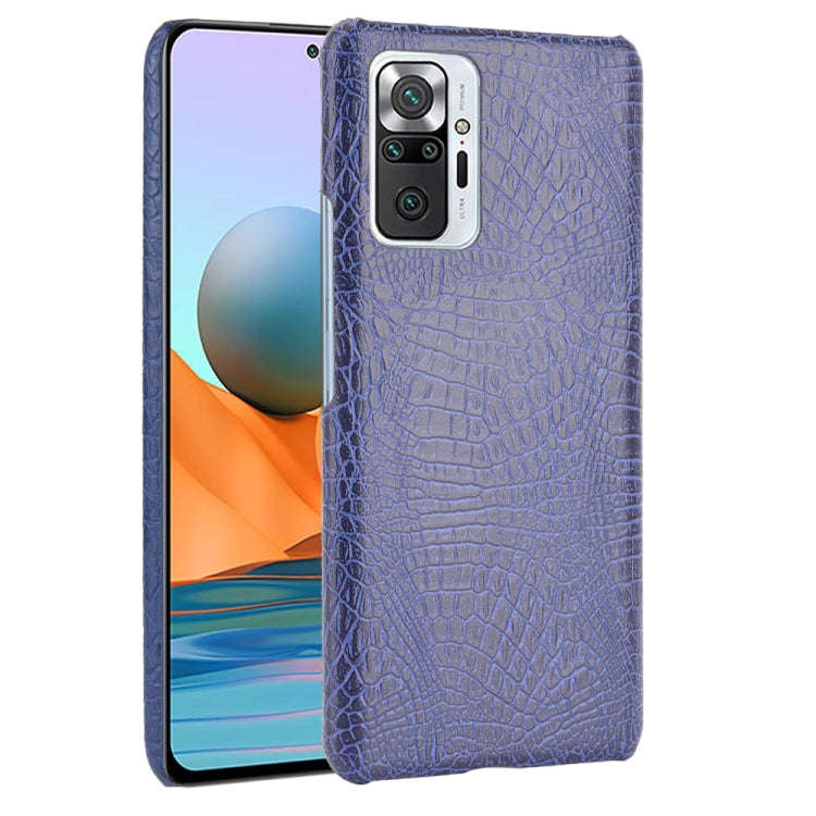 Shockproof Crocodile Texture PC + PU Case, For Xiaomi Redmi Note 10 Pro (India version) / Note 10...