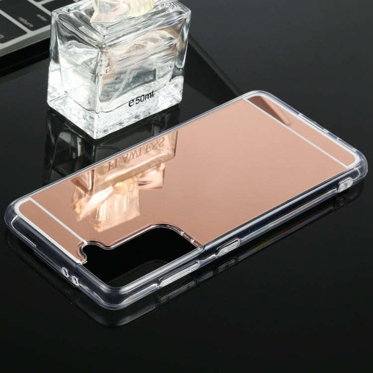 TPU + Acrylic Luxury Plating Mirror Phone Case Cover, For Samsung Galaxy S21 5G