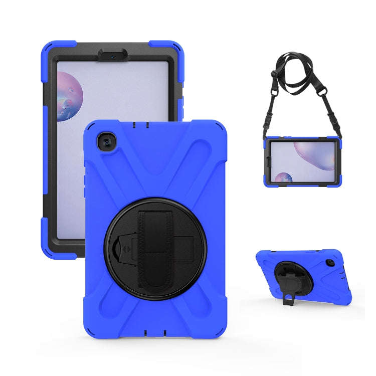 Shockproof Colorful Silicone + PC Protective Case with Holder & Shoulder Strap & Hand Strap, For ...