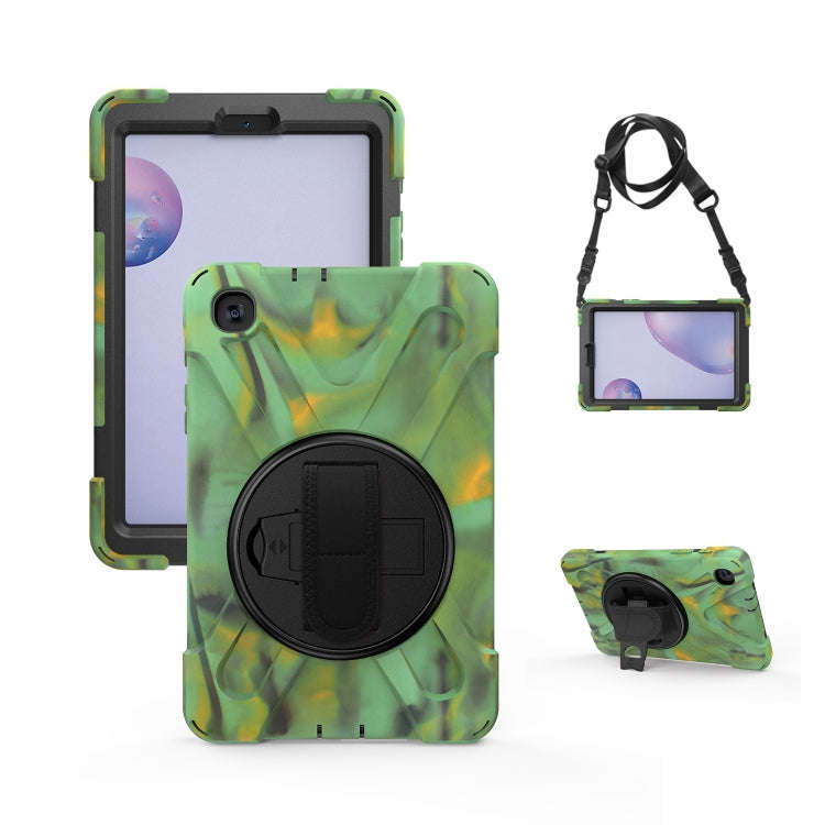 Shockproof Colorful Silicone + PC Protective Case with Holder & Shoulder Strap & Hand Strap, For ...