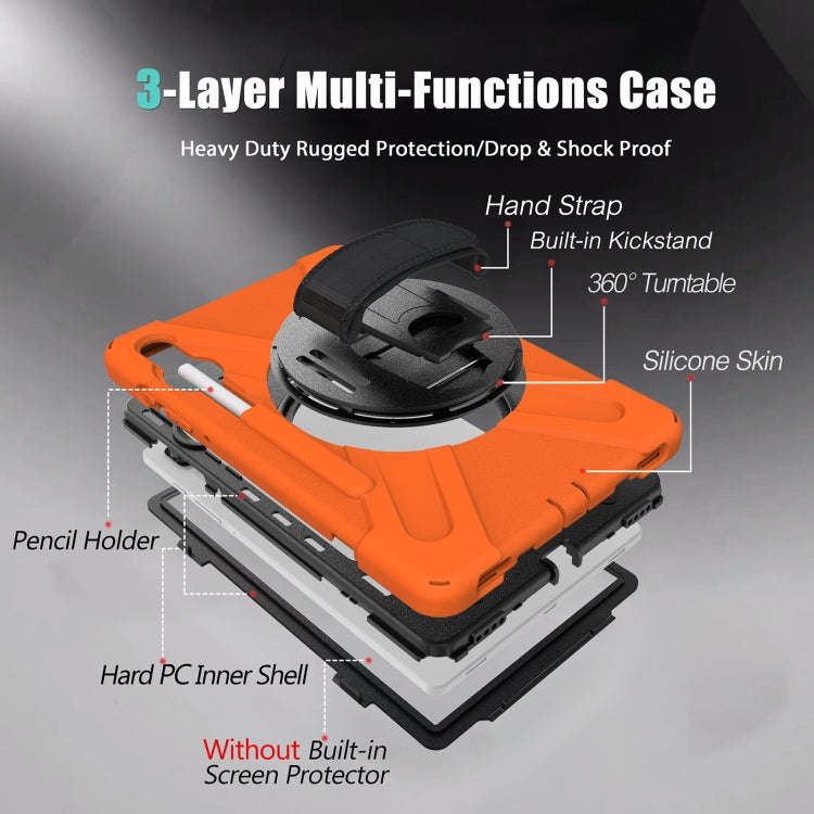 Shockproof Colorful Silicone + PC Protective Case with Holder & Shoulder Strap & Hand Strap & Pen...