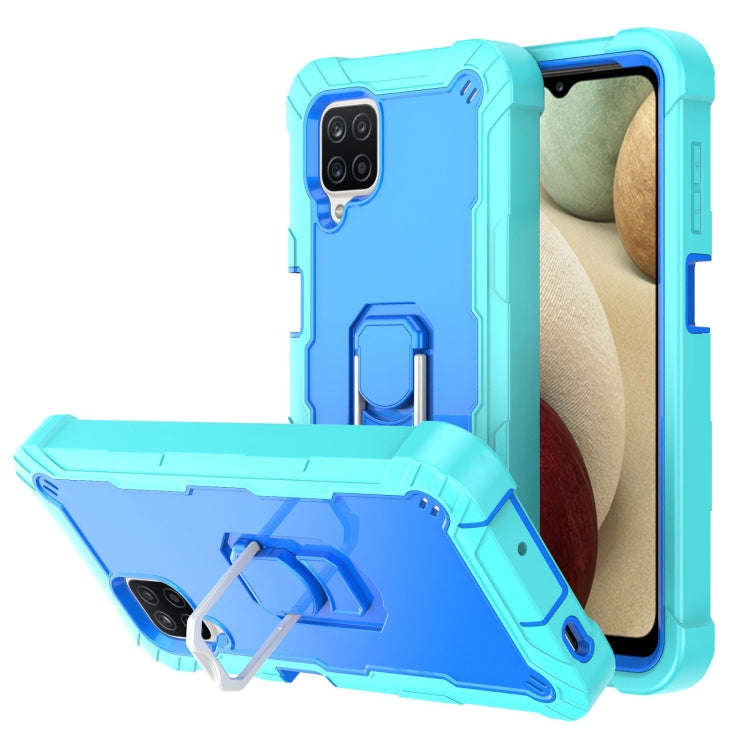PC + Rubber 3-layers Shockproof Protective Case with Rotating Holder, For Samsung Galaxy A02s, Fo...