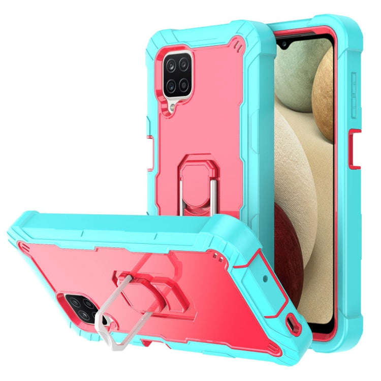 PC + Rubber 3-layers Shockproof Protective Case with Rotating Holder, For Samsung Galaxy A02s, Fo...