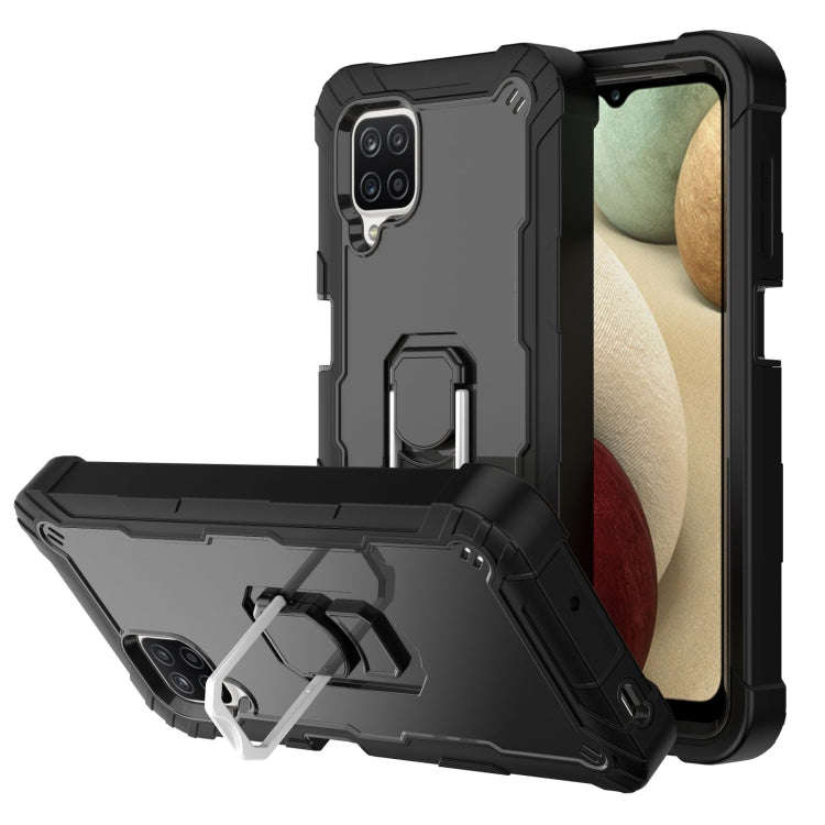 PC + Rubber 3-layers Shockproof Protective Case with Rotating Holder, For Samsung Galaxy A02s, Fo...