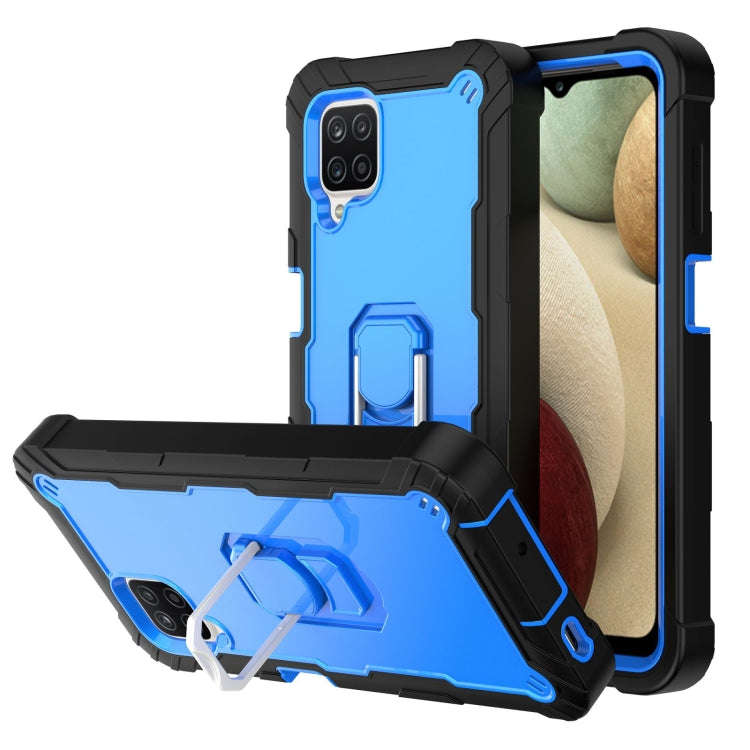 PC + Rubber 3-layers Shockproof Protective Case with Rotating Holder, For Samsung Galaxy A02s, Fo...