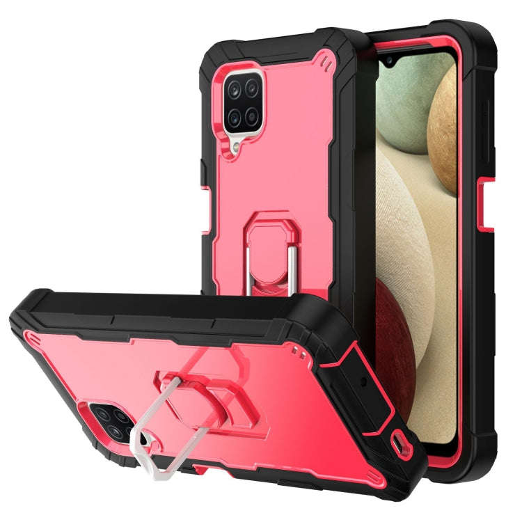 PC + Rubber 3-layers Shockproof Protective Case with Rotating Holder, For Samsung Galaxy A02s, Fo...