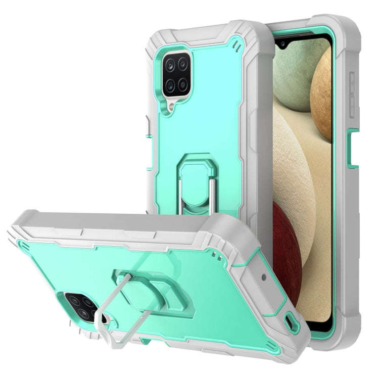 PC + Rubber 3-layers Shockproof Protective Case with Rotating Holder, For Samsung Galaxy A02s, Fo...