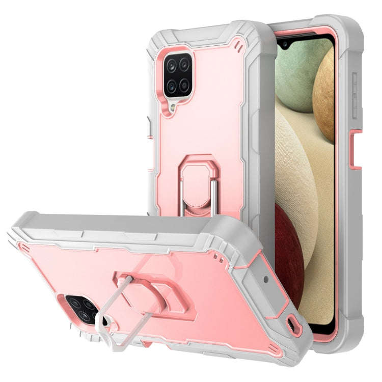 PC + Rubber 3-layers Shockproof Protective Case with Rotating Holder, For Samsung Galaxy A02s, Fo...