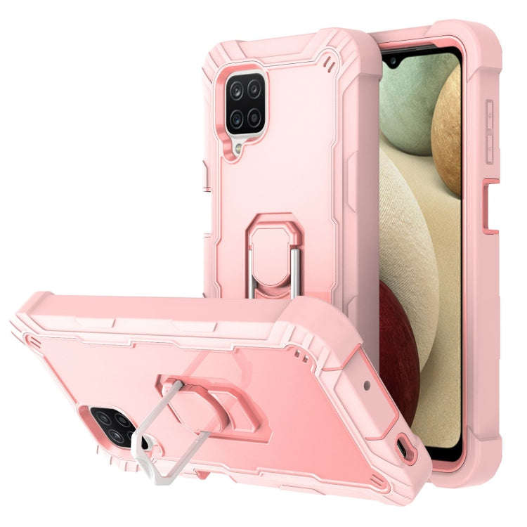 PC + Rubber 3-layers Shockproof Protective Case with Rotating Holder, For Samsung Galaxy A02s, Fo...