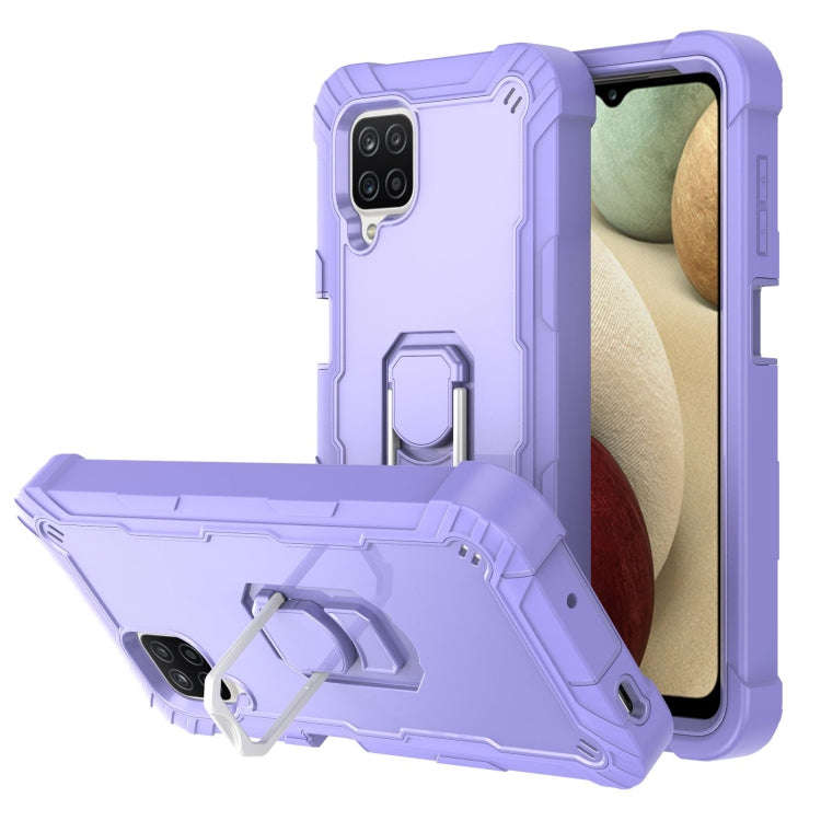 PC + Rubber 3-layers Shockproof Protective Case with Rotating Holder, For Samsung Galaxy A02s, Fo...