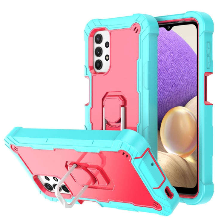 PC + Rubber 3-layers Shockproof Protective Case with Rotating Holder, For Samsung Galaxy A02s, Fo...