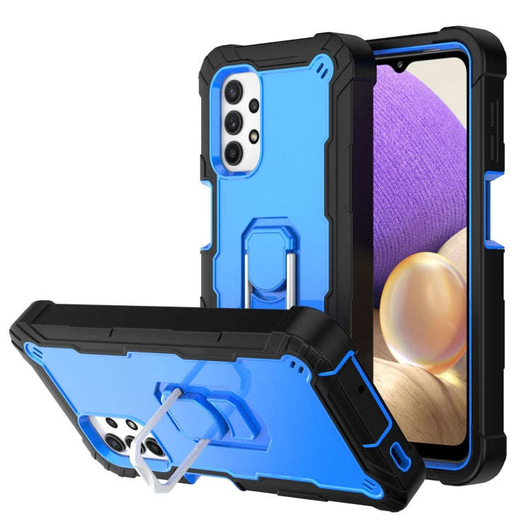 PC + Rubber 3-layers Shockproof Protective Case with Rotating Holder, For Samsung Galaxy A02s, Fo...