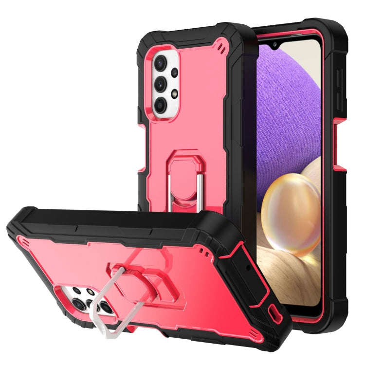 PC + Rubber 3-layers Shockproof Protective Case with Rotating Holder, For Samsung Galaxy A02s, Fo...