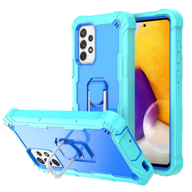 PC + Rubber 3-layers Shockproof Protective Case with Rotating Holder, For Samsung Galaxy A02s, Fo...