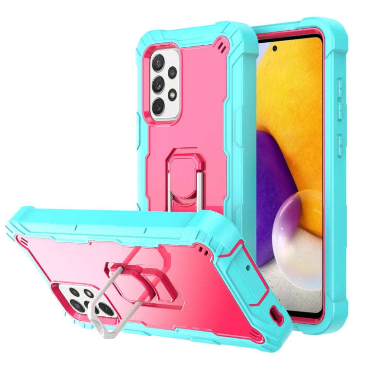 PC + Rubber 3-layers Shockproof Protective Case with Rotating Holder, For Samsung Galaxy A02s, Fo...