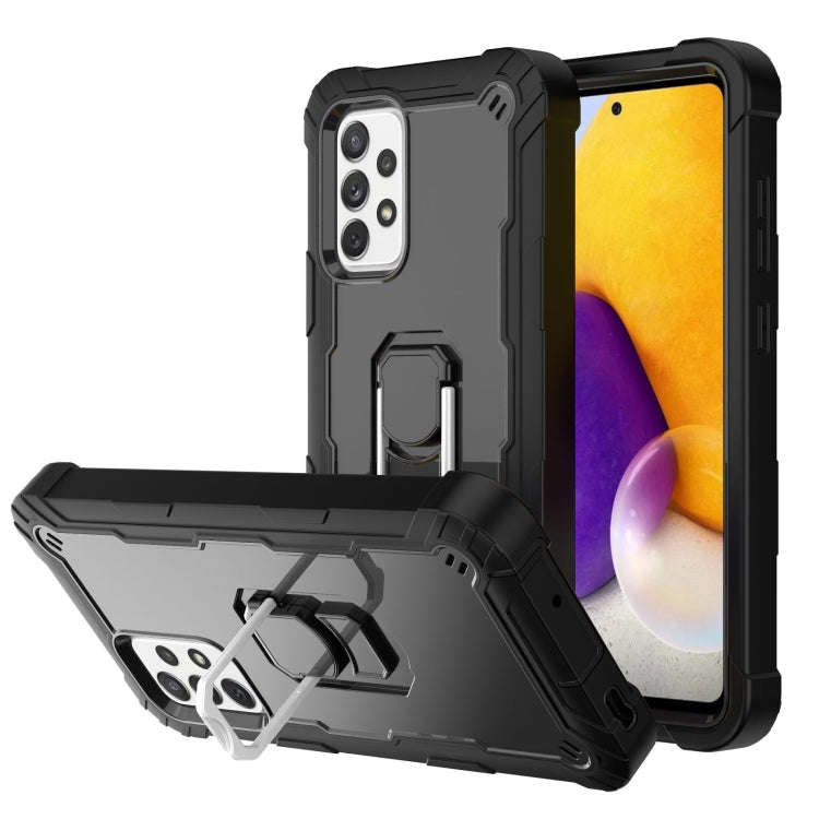 PC + Rubber 3-layers Shockproof Protective Case with Rotating Holder, For Samsung Galaxy A02s, Fo...