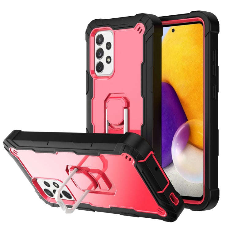 PC + Rubber 3-layers Shockproof Protective Case with Rotating Holder, For Samsung Galaxy A02s, Fo...