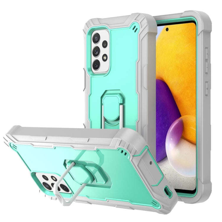 PC + Rubber 3-layers Shockproof Protective Case with Rotating Holder, For Samsung Galaxy A02s, Fo...