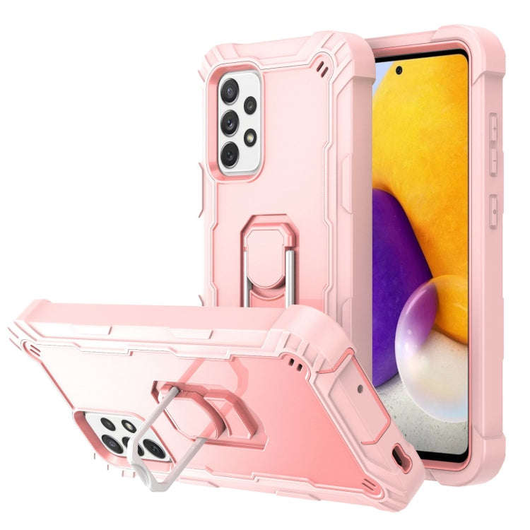 PC + Rubber 3-layers Shockproof Protective Case with Rotating Holder, For Samsung Galaxy A02s, Fo...