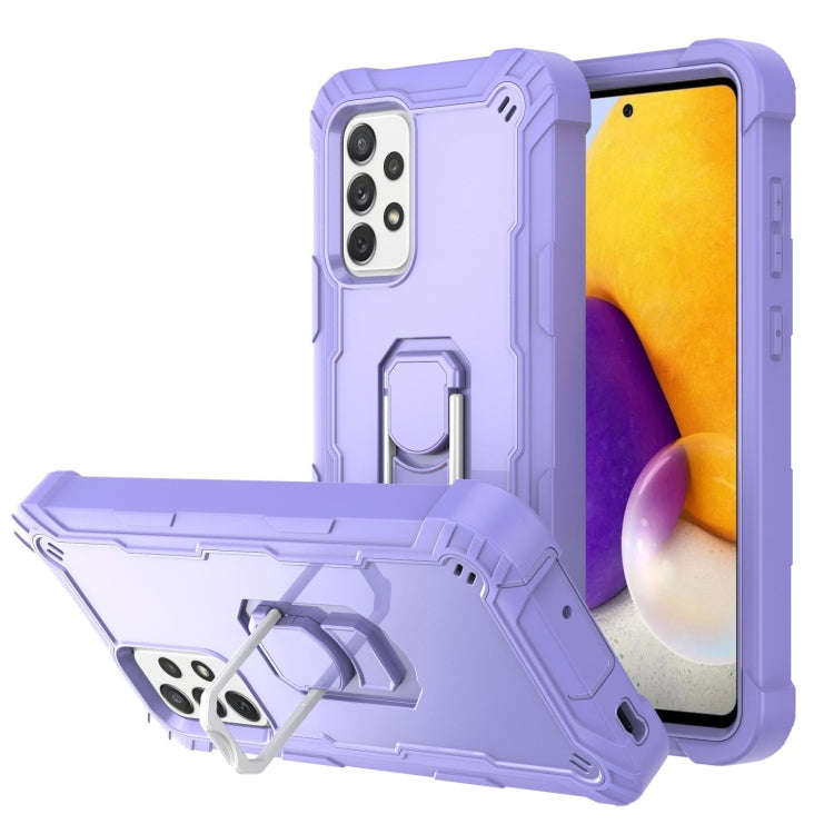 PC + Rubber 3-layers Shockproof Protective Case with Rotating Holder, For Samsung Galaxy A02s, Fo...
