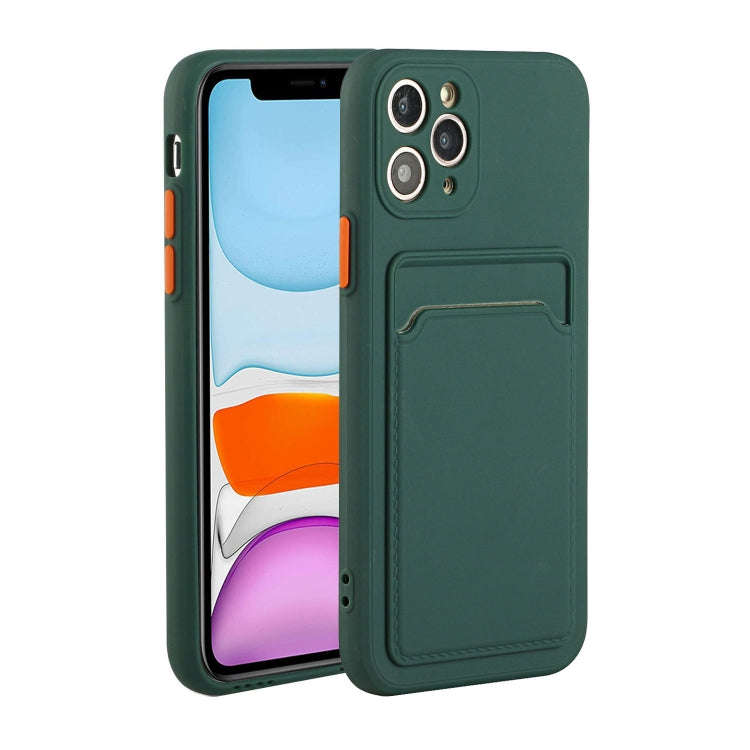 Card Slot Design Shockproof TPU Protective Case, For iPhone 11 Pro Max, For iPhone 12 mini, For i...