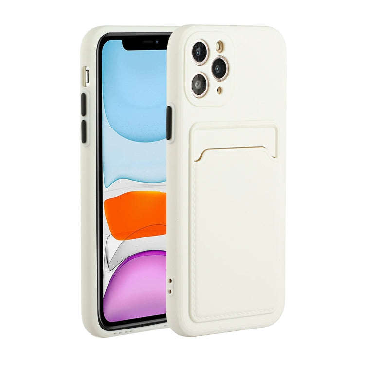 Card Slot Design Shockproof TPU Protective Case, For iPhone 11 Pro Max, For iPhone 12 mini, For i...