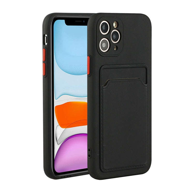 Card Slot Design Shockproof TPU Protective Case, For iPhone 11 Pro Max, For iPhone 12 mini, For i...