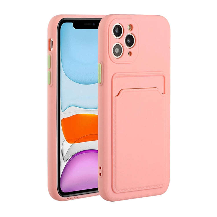 Card Slot Design Shockproof TPU Protective Case, For iPhone 11 Pro Max, For iPhone 12 mini, For i...