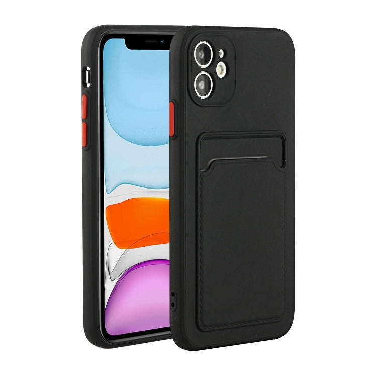 Card Slot Design Shockproof TPU Protective Case, For iPhone 11 Pro Max, For iPhone 12 mini, For i...