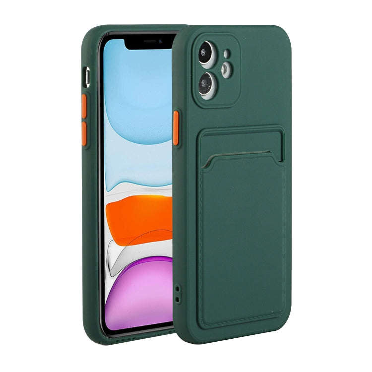 Card Slot Design Shockproof TPU Protective Case, For iPhone 11 Pro Max, For iPhone 12 mini, For i...