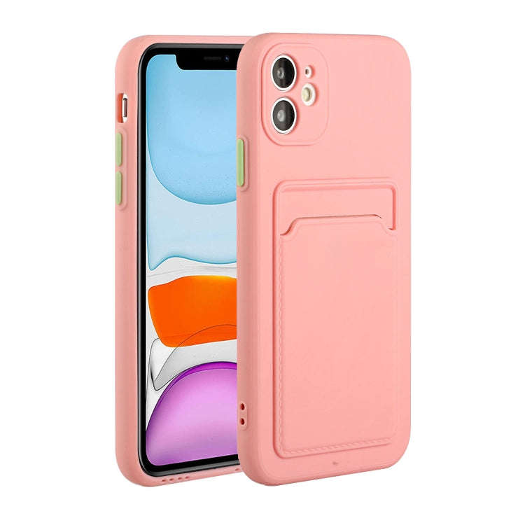 Card Slot Design Shockproof TPU Protective Case, For iPhone 11 Pro Max, For iPhone 12 mini, For i...