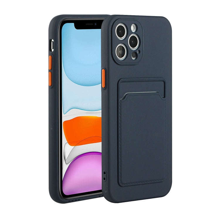 Card Slot Design Shockproof TPU Protective Case, For iPhone 11 Pro Max, For iPhone 12 mini, For i...