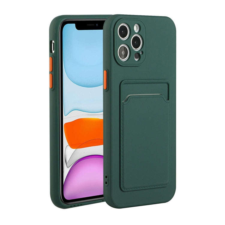Card Slot Design Shockproof TPU Protective Case, For iPhone 11 Pro Max, For iPhone 12 mini, For i...