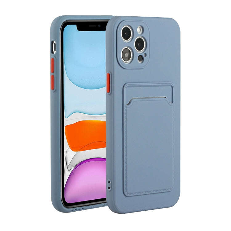 Card Slot Design Shockproof TPU Protective Case, For iPhone 11 Pro Max, For iPhone 12 mini, For i...