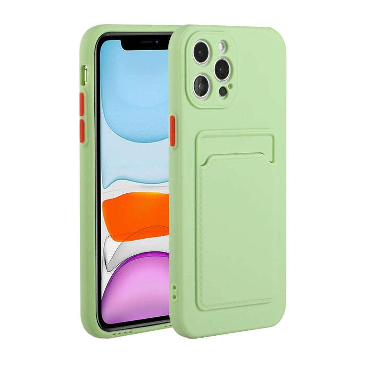 Card Slot Design Shockproof TPU Protective Case, For iPhone 11 Pro Max, For iPhone 12 mini, For i...