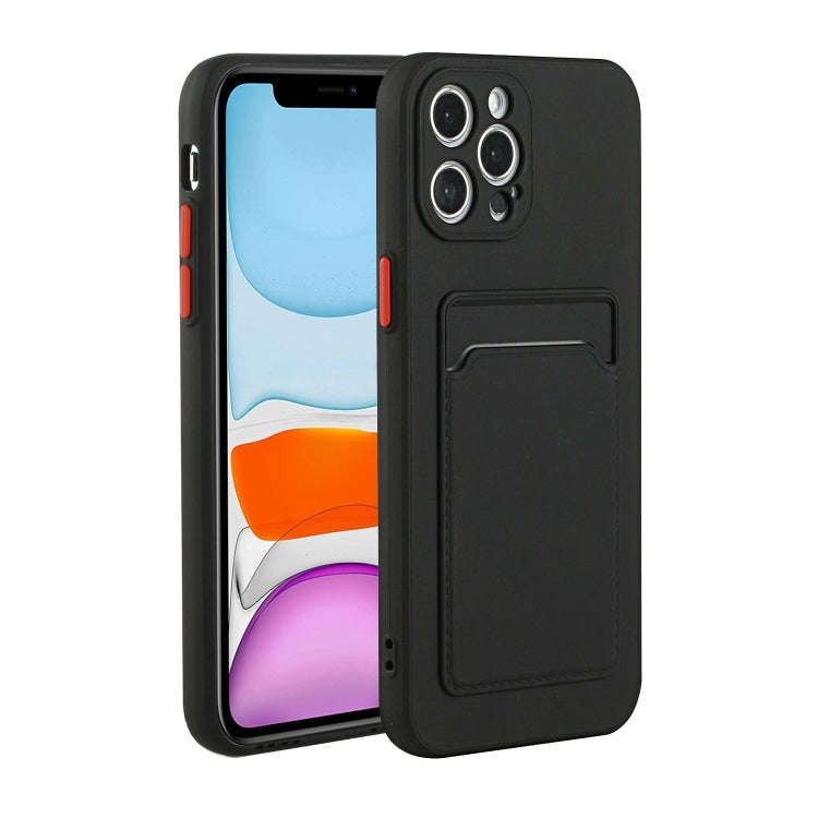 Card Slot Design Shockproof TPU Protective Case, For iPhone 11 Pro Max, For iPhone 12 mini, For i...