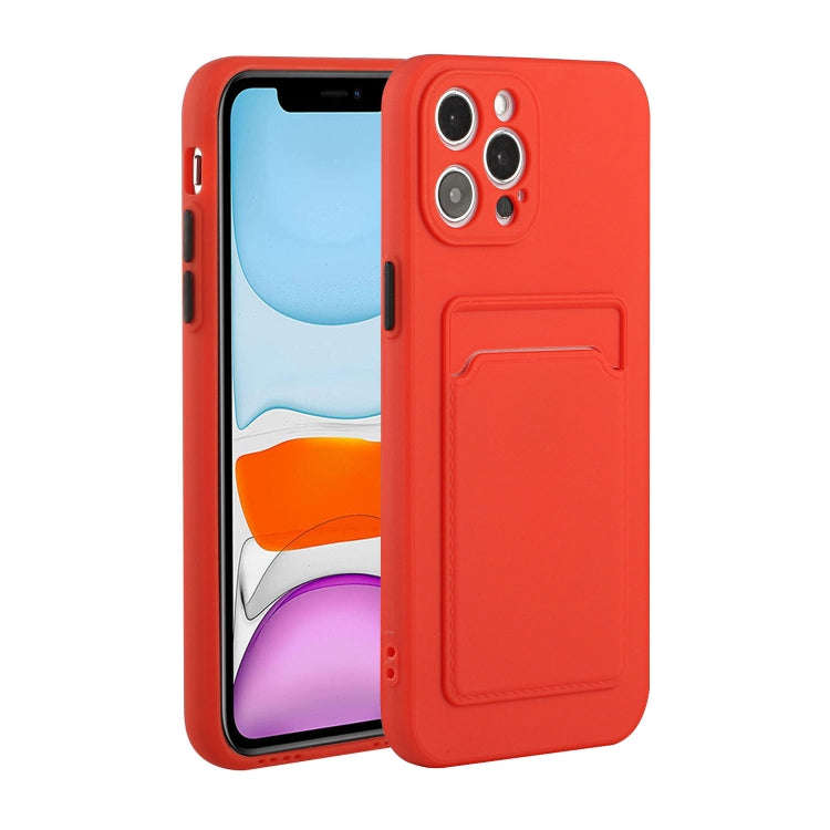 Card Slot Design Shockproof TPU Protective Case, For iPhone 11 Pro Max, For iPhone 12 mini, For i...