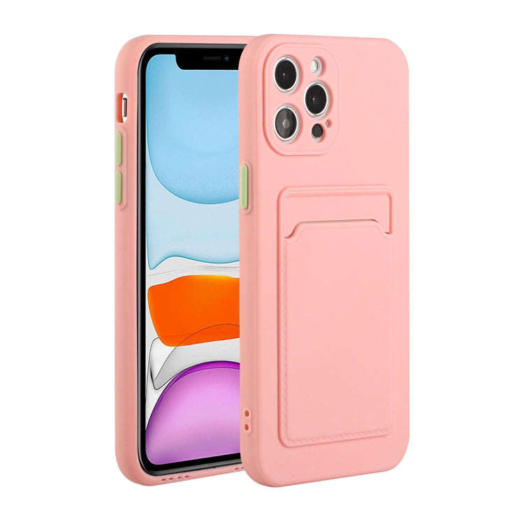 Card Slot Design Shockproof TPU Protective Case, For iPhone 11 Pro Max, For iPhone 12 mini, For i...