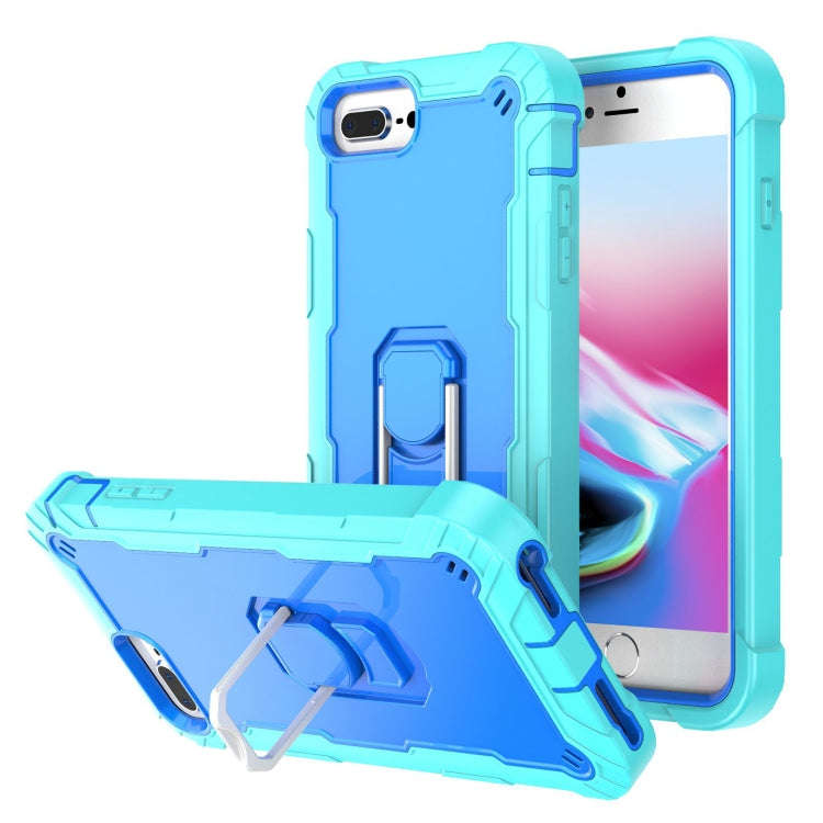 PC + Rubber 3-layers Shockproof Protective Case with Rotating Holder, For iPhone 8 Plus / 7 Plus,...