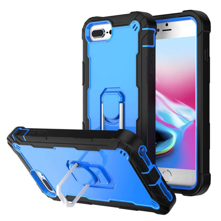 PC + Rubber 3-layers Shockproof Protective Case with Rotating Holder, For iPhone 8 Plus / 7 Plus,...