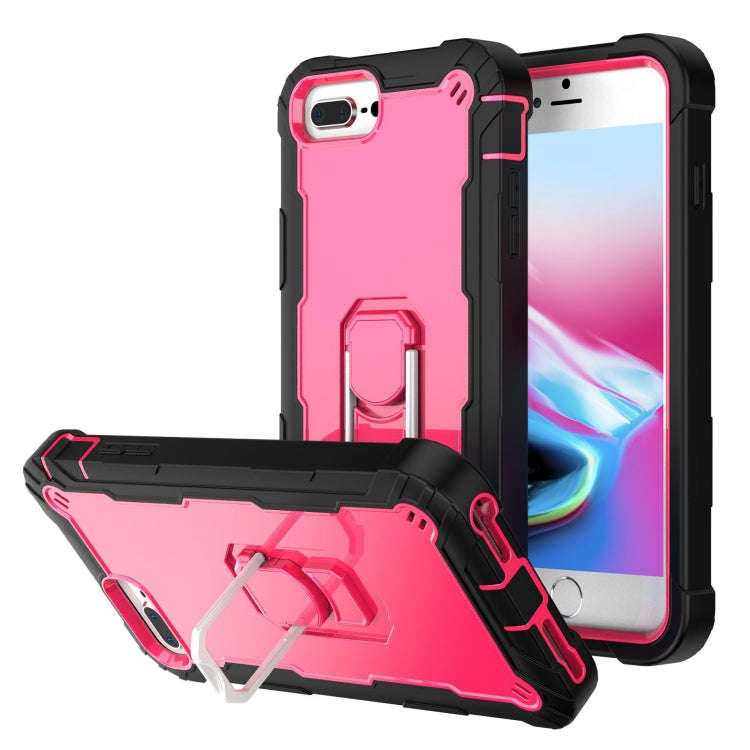 PC + Rubber 3-layers Shockproof Protective Case with Rotating Holder, For iPhone 8 Plus / 7 Plus,...