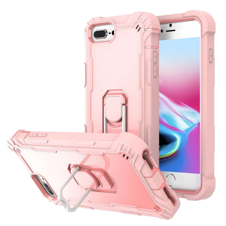 PC + Rubber 3-layers Shockproof Protective Case with Rotating Holder, For iPhone 8 Plus / 7 Plus,...