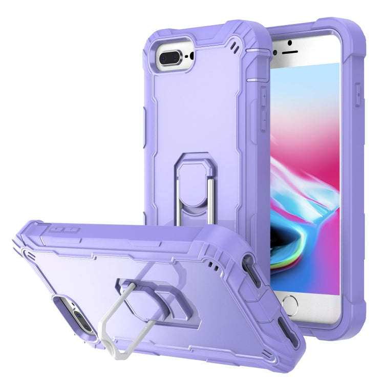 PC + Rubber 3-layers Shockproof Protective Case with Rotating Holder, For iPhone 8 Plus / 7 Plus,...