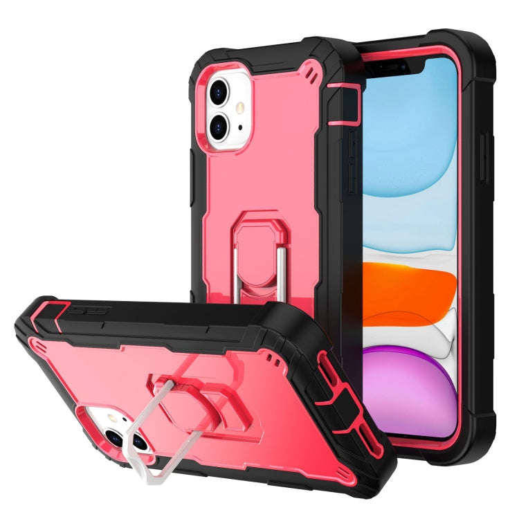 PC + Rubber 3-layers Shockproof Protective Case with Rotating Holder, For iPhone 8 Plus / 7 Plus,...