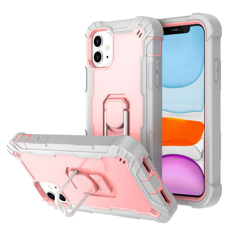 PC + Rubber 3-layers Shockproof Protective Case with Rotating Holder, For iPhone 8 Plus / 7 Plus,...