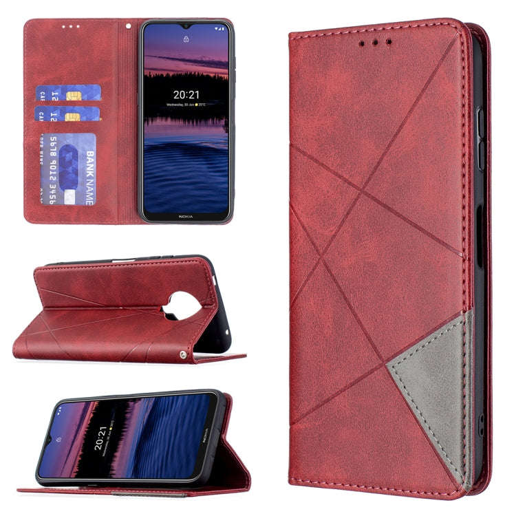 Rhombus Texture Horizontal Flip Magnetic Leather Case with Holder & Card Slots & Wallet, For Sams...