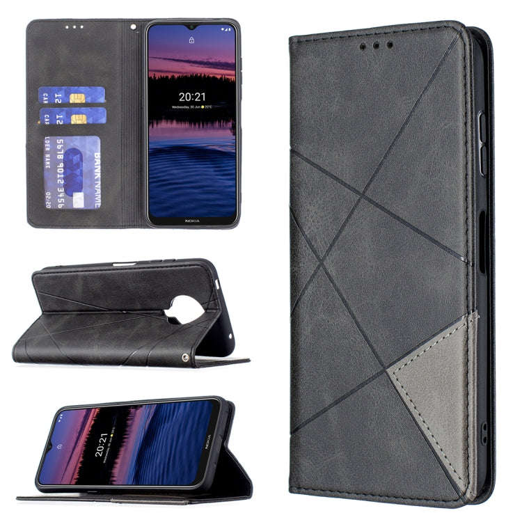 Rhombus Texture Horizontal Flip Magnetic Leather Case with Holder & Card Slots & Wallet, For Sams...