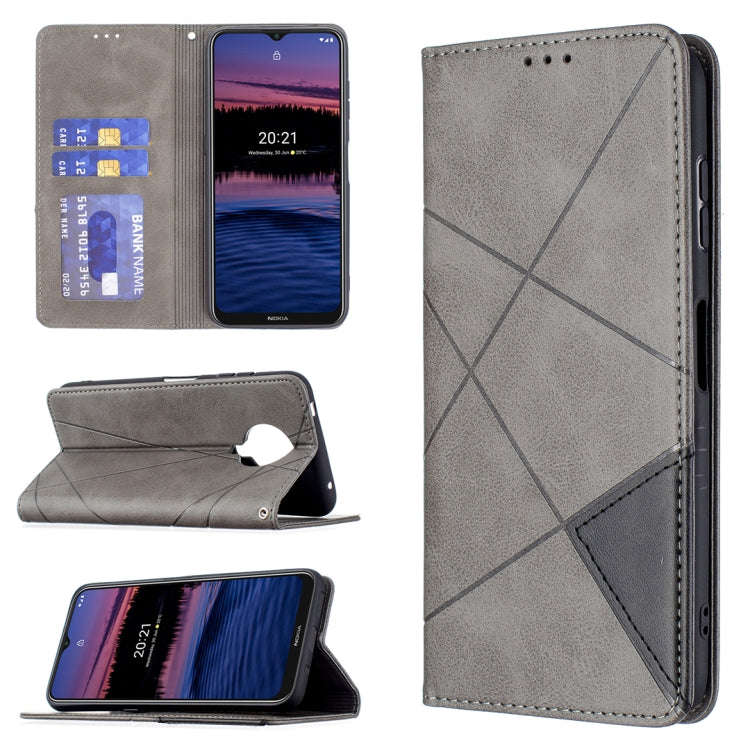 Rhombus Texture Horizontal Flip Magnetic Leather Case with Holder & Card Slots & Wallet, For Sams...