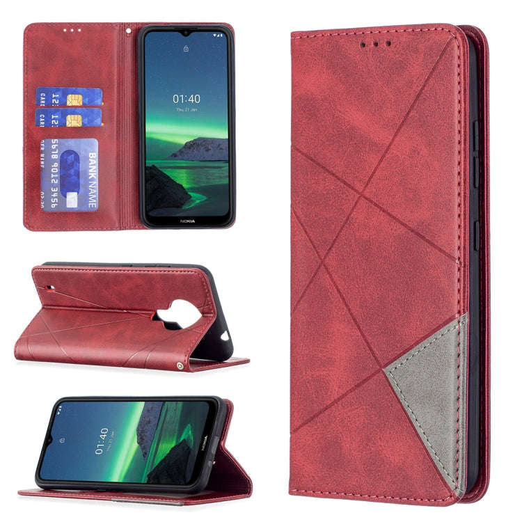 Rhombus Texture Horizontal Flip Magnetic Leather Case with Holder & Card Slots & Wallet, For Sams...